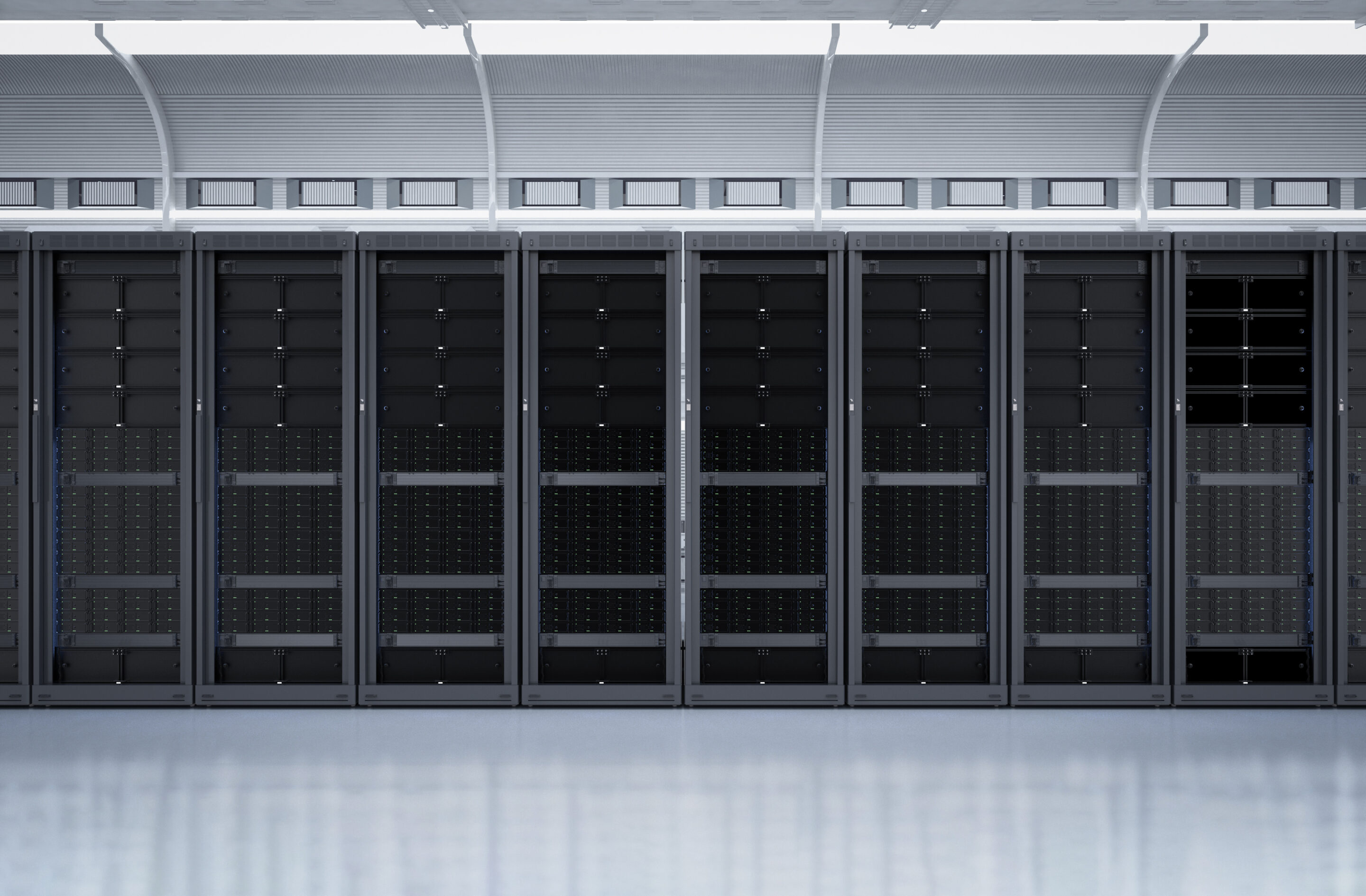 server room interior or data center inside